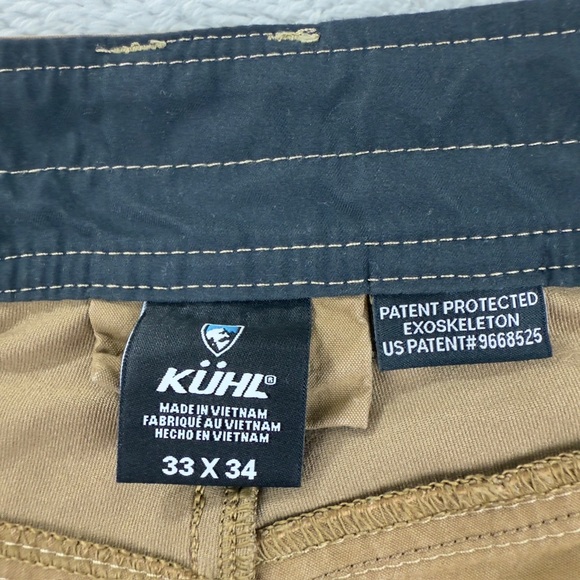 KUHL Radikl Tan Straight Leg Pants Men’s Size 33 x 34 US - Picture 11 of 15